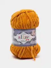 Желтый пряжа плюшевая Alize Velluto (Ализе Веллуто), 100 г, 68 м