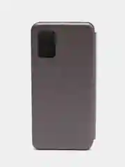 Серый чехол-книжка для Samsung A03S Самсунг А03С книжка с магнитным замком, карман для карты