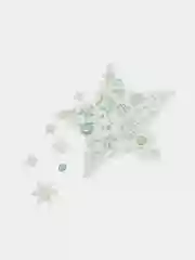 Серебряный новогодние наклейки на окно, декор для интерьера