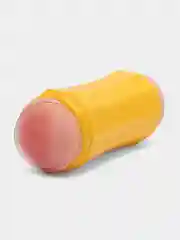 Желтый мастурбатор мужской, двусторонний, с вибрацией