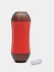 Алый мастурбатор мужской, двусторонний, с вибрацией