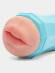 Голубой мастурбатор мужской, двусторонний, с вибрацией