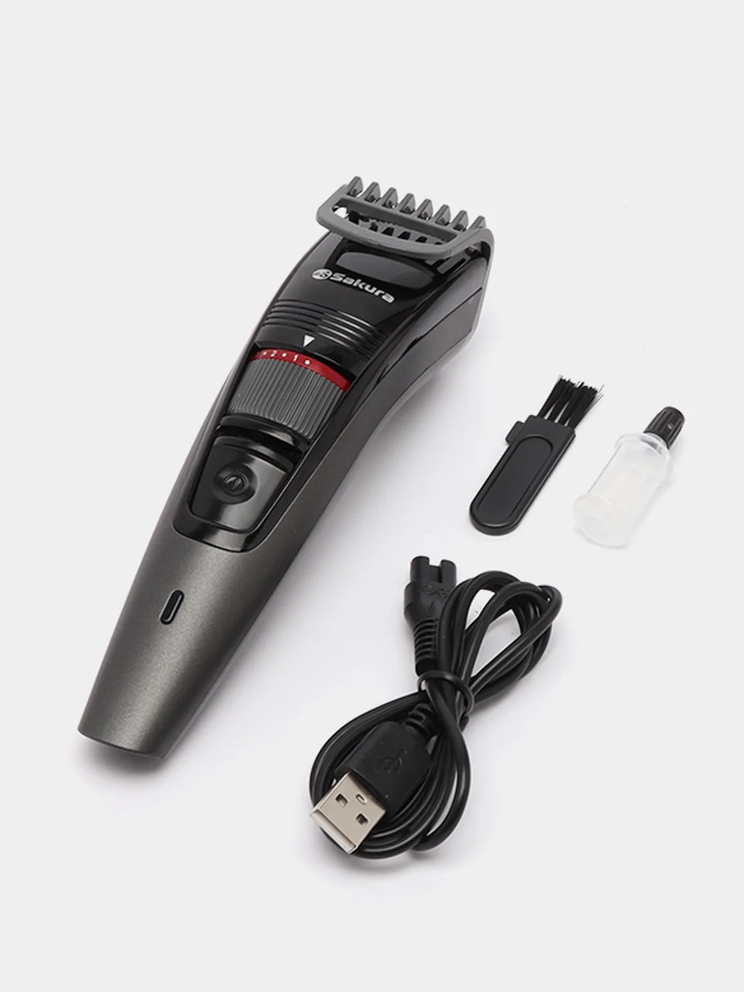 Черный триммер Sakura SA-5529DG, аккумуляторный, темно-серый