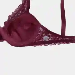 Бордовый бюстгальтер женский кружевной