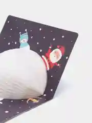 Лазурный новогодняя 3D открытка в красном подарочном конверте, 10,5 х 15,5 см