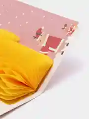 Конфетный новогодняя 3D открытка в красном подарочном конверте, 10,5 х 15,5 см