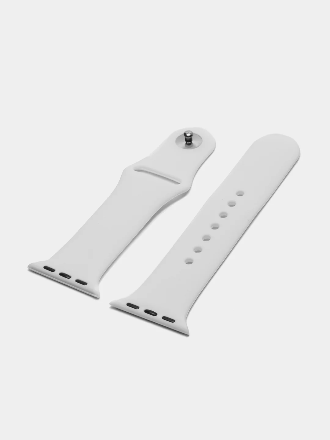 Белый силиконовый ремешок для часов Apple Watch 1-7