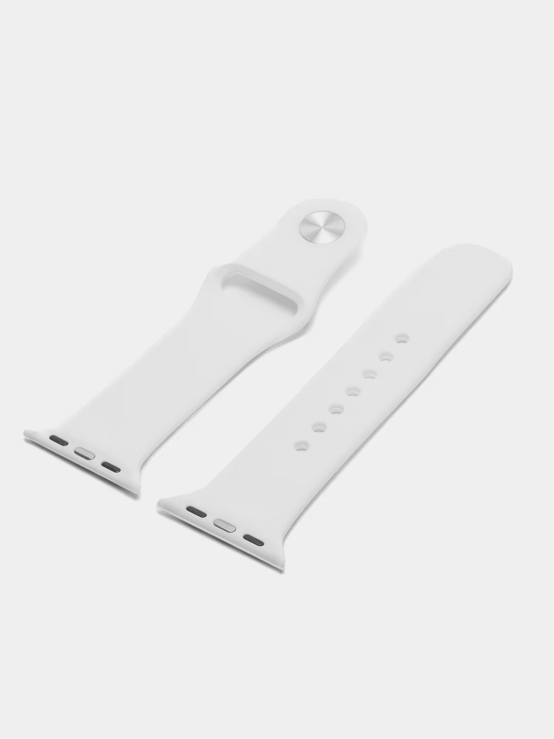 Белый силиконовый ремешок для часов Apple Watch 1-7