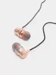 Золотой perfeo IRON наушники внутриканальные, металлические с тканевым проводом