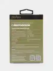 Черный наушники внутриканальные c микрофоном Perfeo ALTO-M, разные цвета