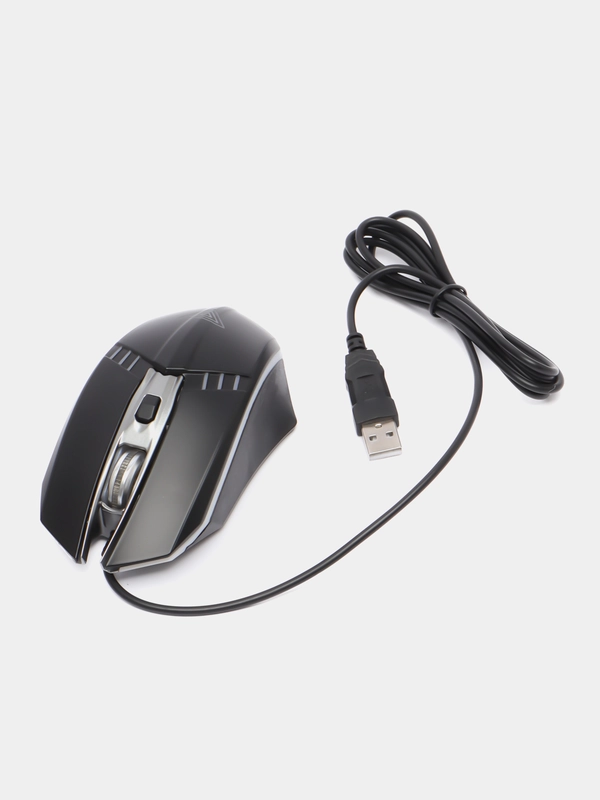 Мышь оптическая Perfeo GAME, 4 кнопки, USB, чёрная, Game Design, RGB подсветка, 1400 DPI
