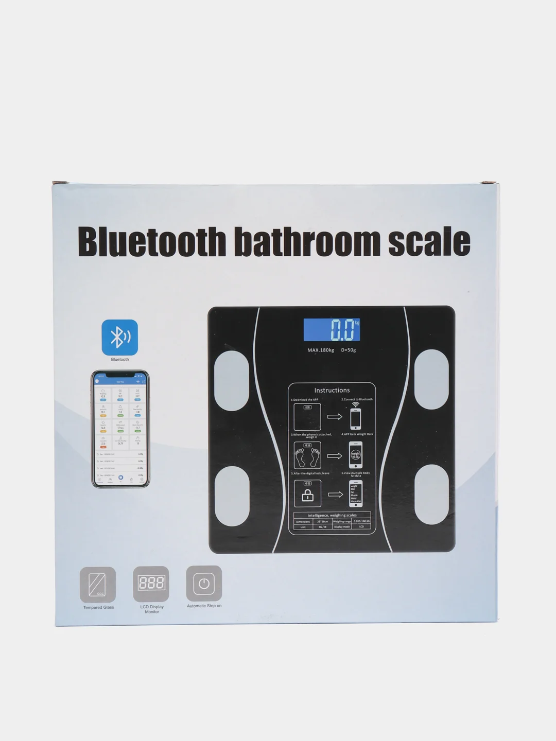 Розовый умные весы Bluetooth, напольные