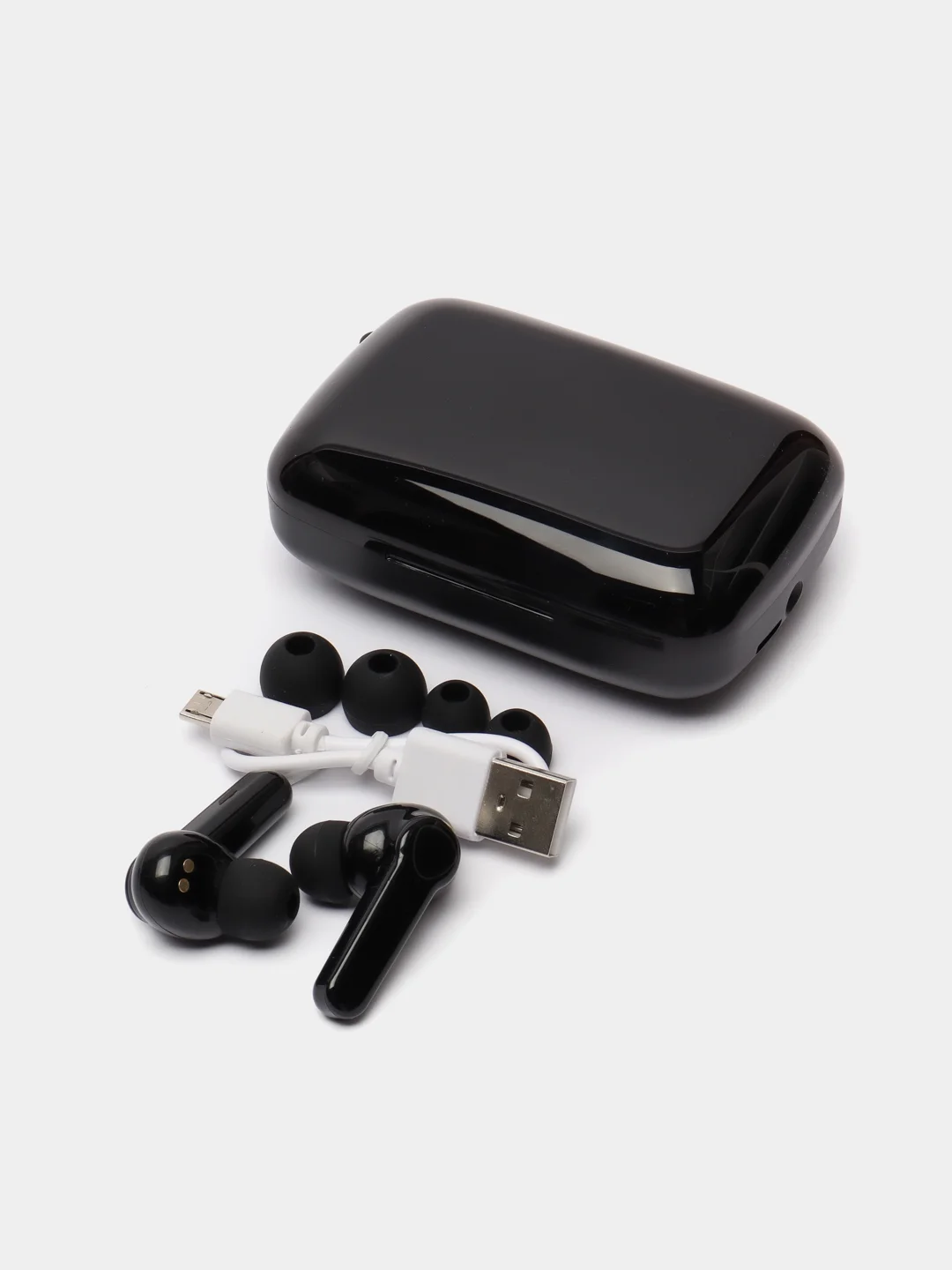 Беспроводные наушники TWS M19, Bluetooth, с powerbank и фонариком