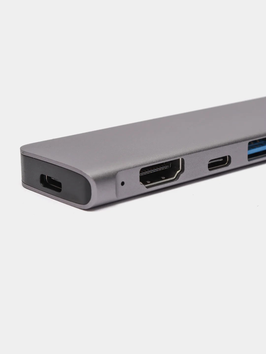 Серебряный адаптер для MacBook Pro/Air, USB 3.0, Type-C, HDMI 4K, TF SD Reader