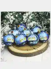 Набор елочных шаров "Совята", d - 6 см, 8 штук