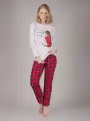 Красный пижама утепленная женская, c начесом