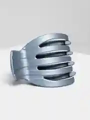 Серый краб для волос боковой, каучуковый