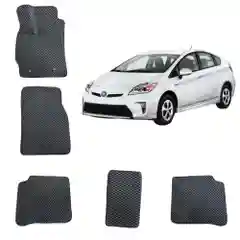 Черный автомобильные 3D-коврики EVA для Toyota Prius 3 / Тойота Приус 3