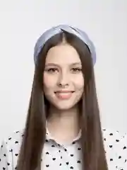 Голубой ободок для волос с узелком, атласный