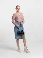 Розовый женская сумка-багет