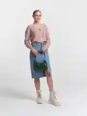 Белый женская сумка-багет