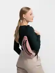 Розовый поясная сумка, вельветовая, унисекс