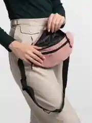 Розовый поясная сумка, вельветовая, унисекс