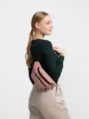 Розовый сумка поясная, вельветовая через плечо, унисекс
