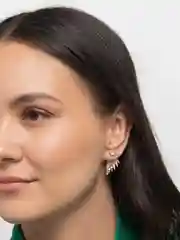 Золотой серьги бижутерия, серьги,  серьги гвоздики, 1 пара