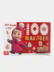 Красный альбомы "100 наклеек. Маша и Медведь"