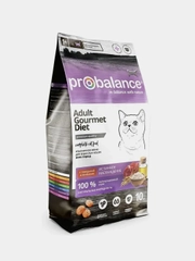 Корм сухой для кошек ProBalance "Gourmet Diet", с говядиной и ягненком, 10 кг