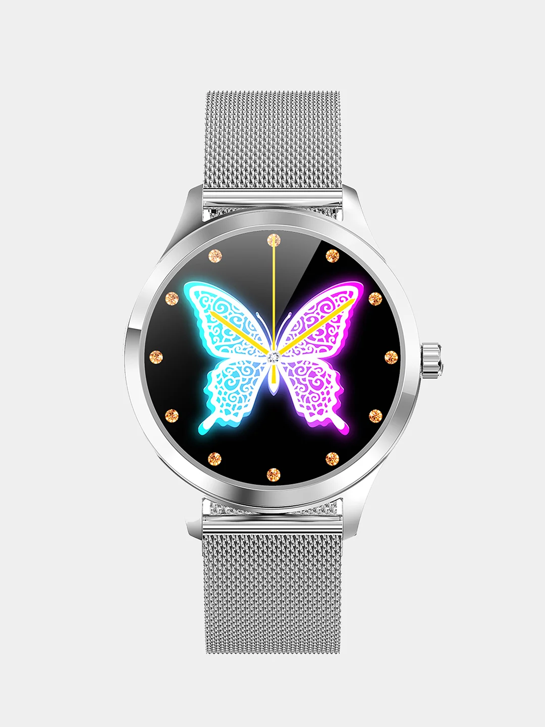 Серебряный женские смарт часы Smart Watch King Wear LW07