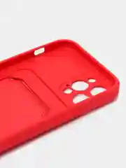 Красный чехол для iPhone 14, 13, 12, 11 Pro Max, XS/X, XR, 7 / 8, Plus с карманом для карт