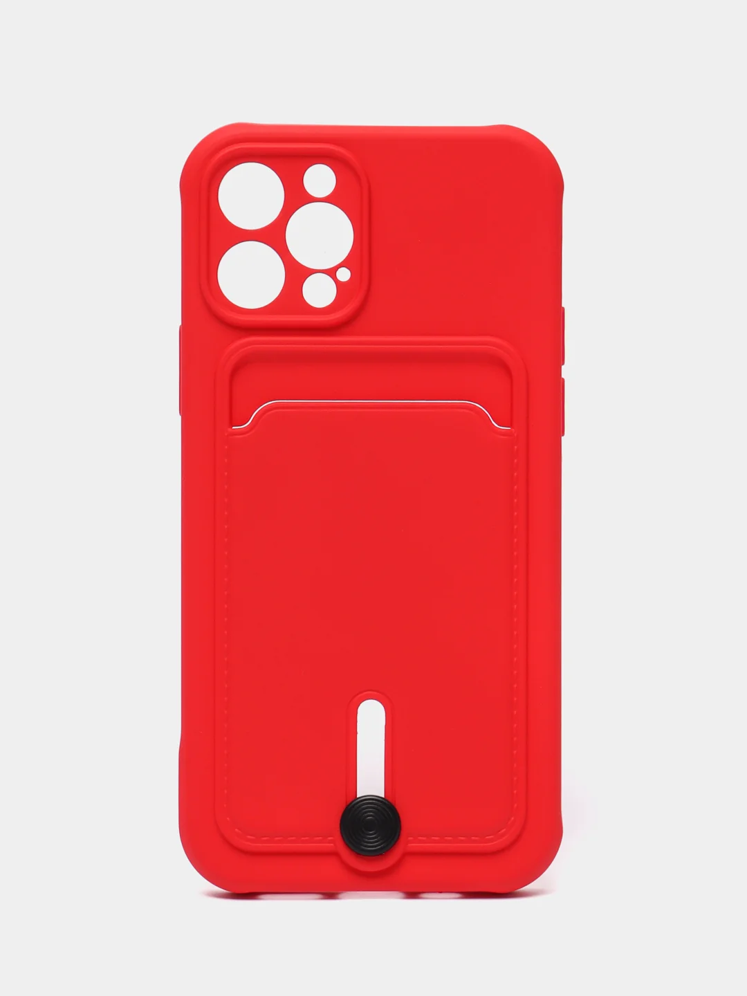 Красный чехол для iPhone 14, 13, 12, 11 Pro Max, XS/X, XR, 7 / 8, Plus с карманом для карт