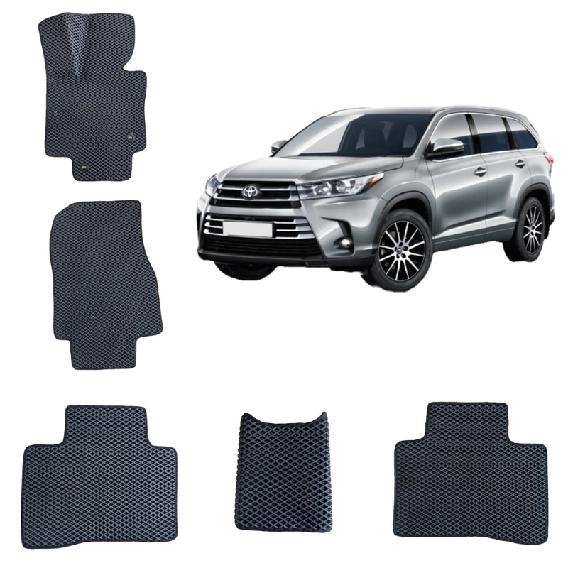 Автомобильные 3D-коврики EVA для Toyota Highlander 3 / Тойота Хайлендер 3 поколение
