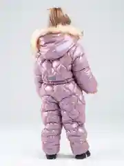 Розовый детский зимний комбинезон для девочек
