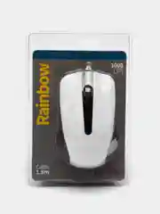 Белый мышь оптическая Perfeo "RAINBOW", 3 кнопки, USB