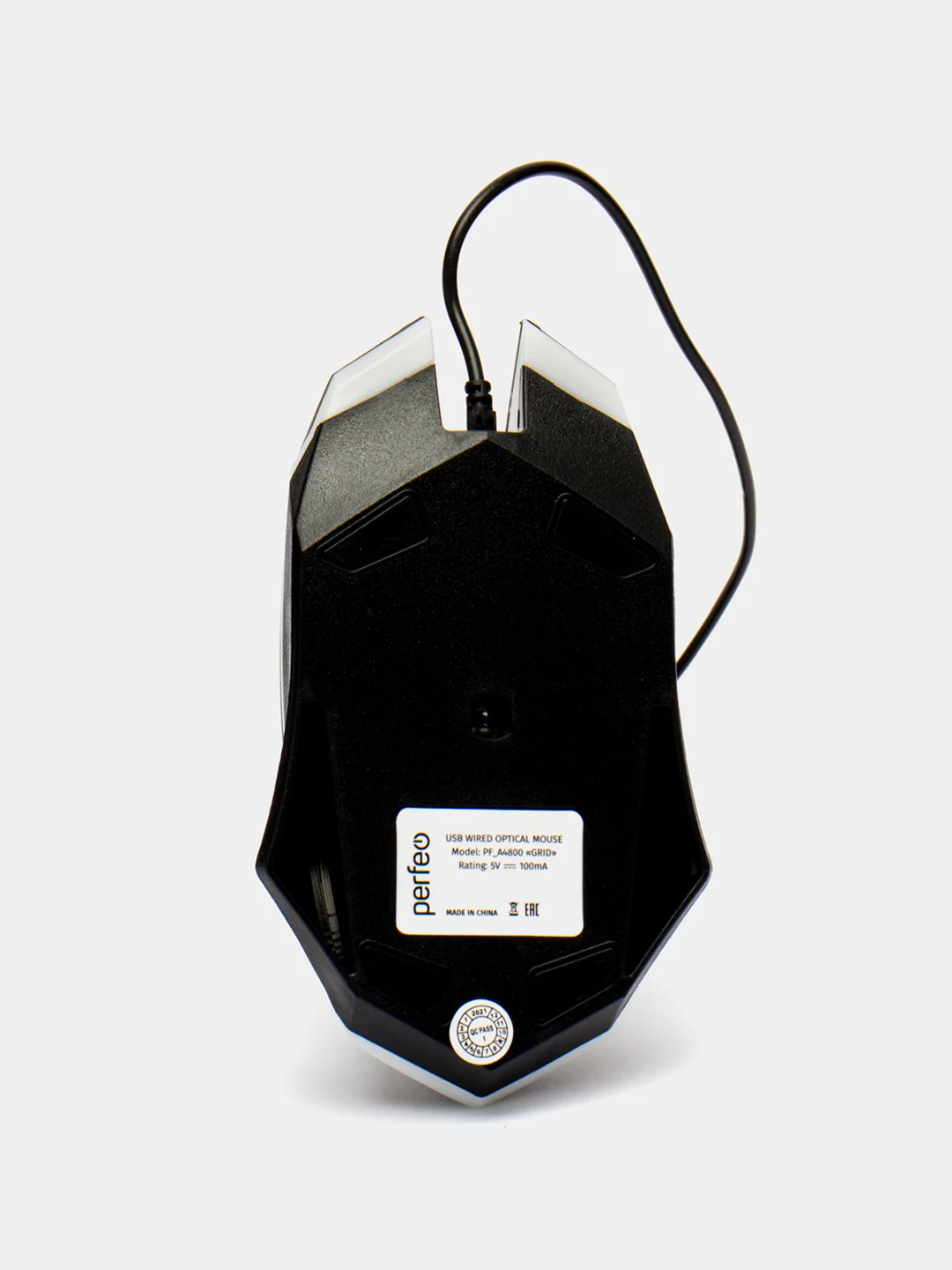 Мышь оптическая Perfeo Grid, 4 кнопки, USB, подсветка, 800-1600 DPI