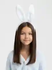 Белый ободок "Зайчик", белый