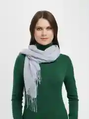 Серый меланж палантин кашемировый, размер 69*174