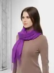 Лавандовый палантин кашемировый, размер 69*174
