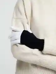 Угольный перчатки вязаные