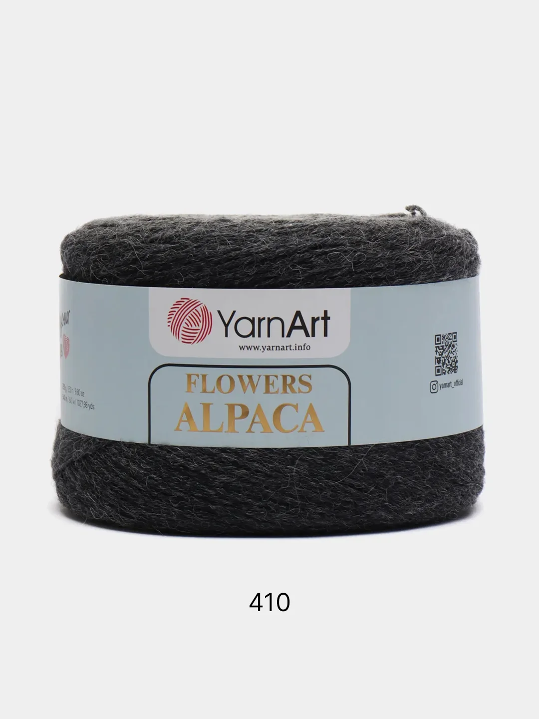 Угольный пряжа YarnArt Flowers Alpaca, 80% акрил, 20% альпака, 250 г, 940 м, 1 моток