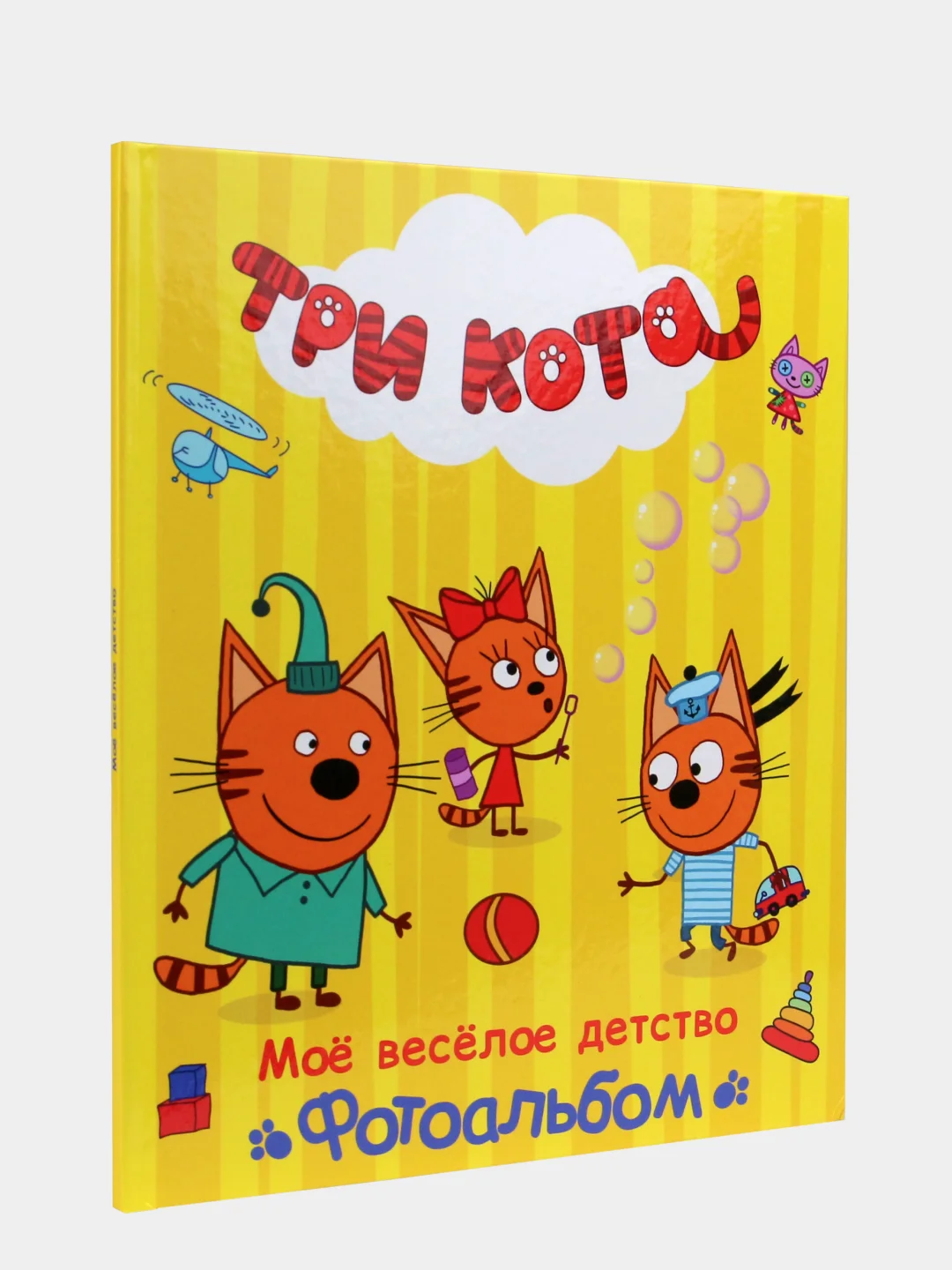 Голубой фотоальбом детский Проф-Пресс "Три кота"
