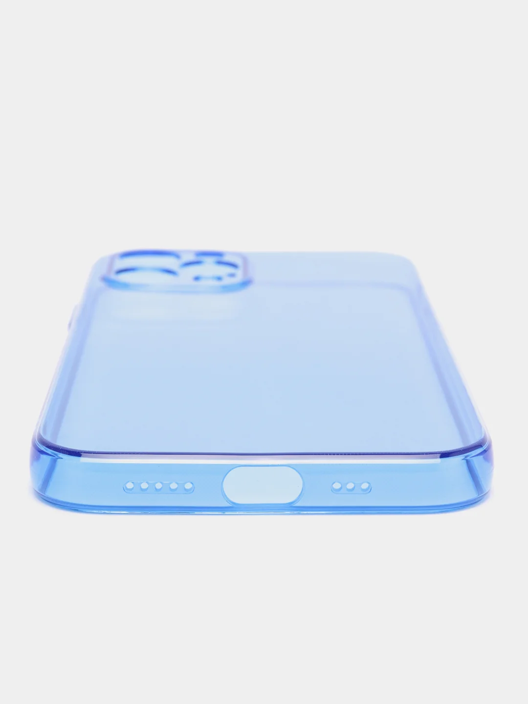 Синий чехол для iPhone 11, 12, 13, 7, 8, SE 2020, Plus, X, XS, XR, Max, Pro, mini, прозрачный