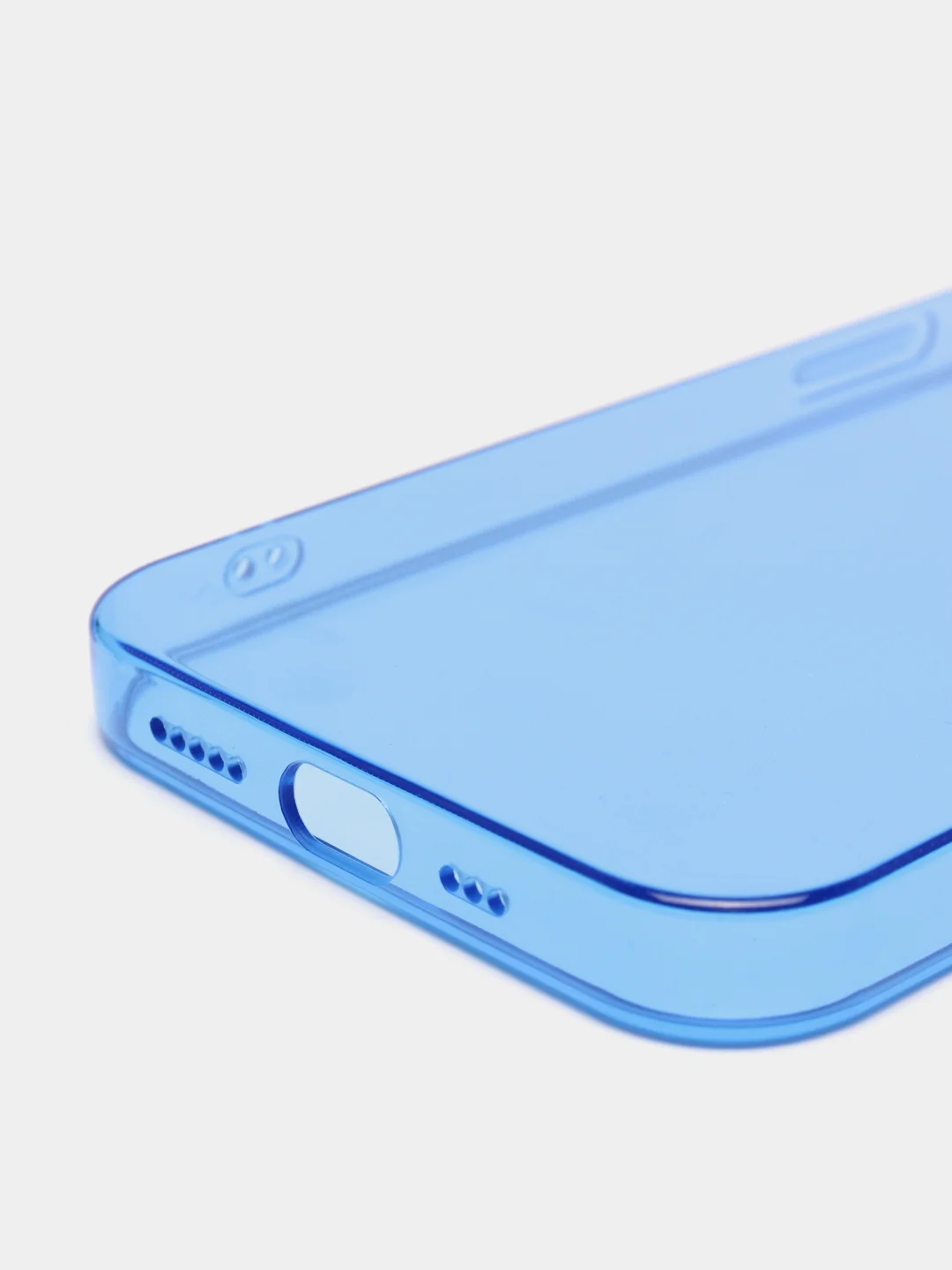 Синий чехол для iPhone 11, 12, 13, 7, 8, SE 2020, Plus, X, XS, XR, Max, Pro, mini, прозрачный
