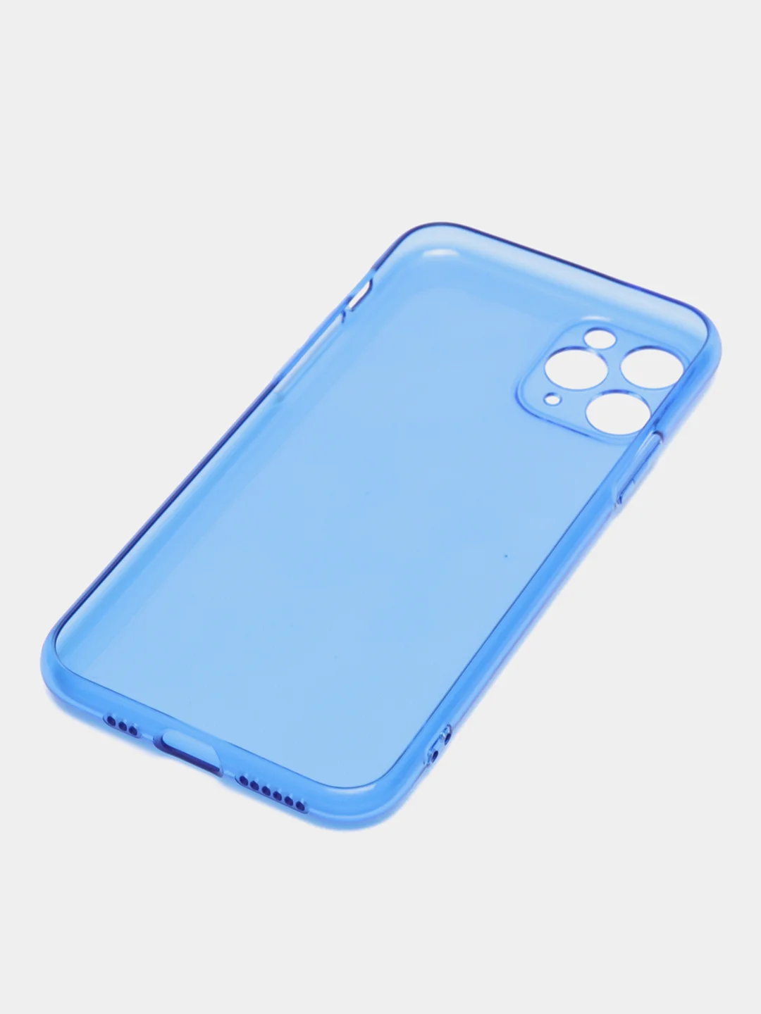 Синий чехол для iPhone 11, 12, 13, 7, 8, SE 2020, Plus, X, XS, XR, Max, Pro, mini, прозрачный