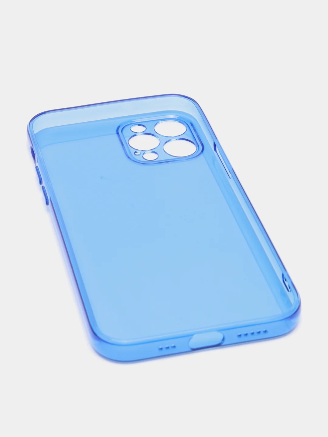 Синий чехол для iPhone 11, 12, 13, 7, 8, SE 2020, Plus, X, XS, XR, Max, Pro, mini, прозрачный