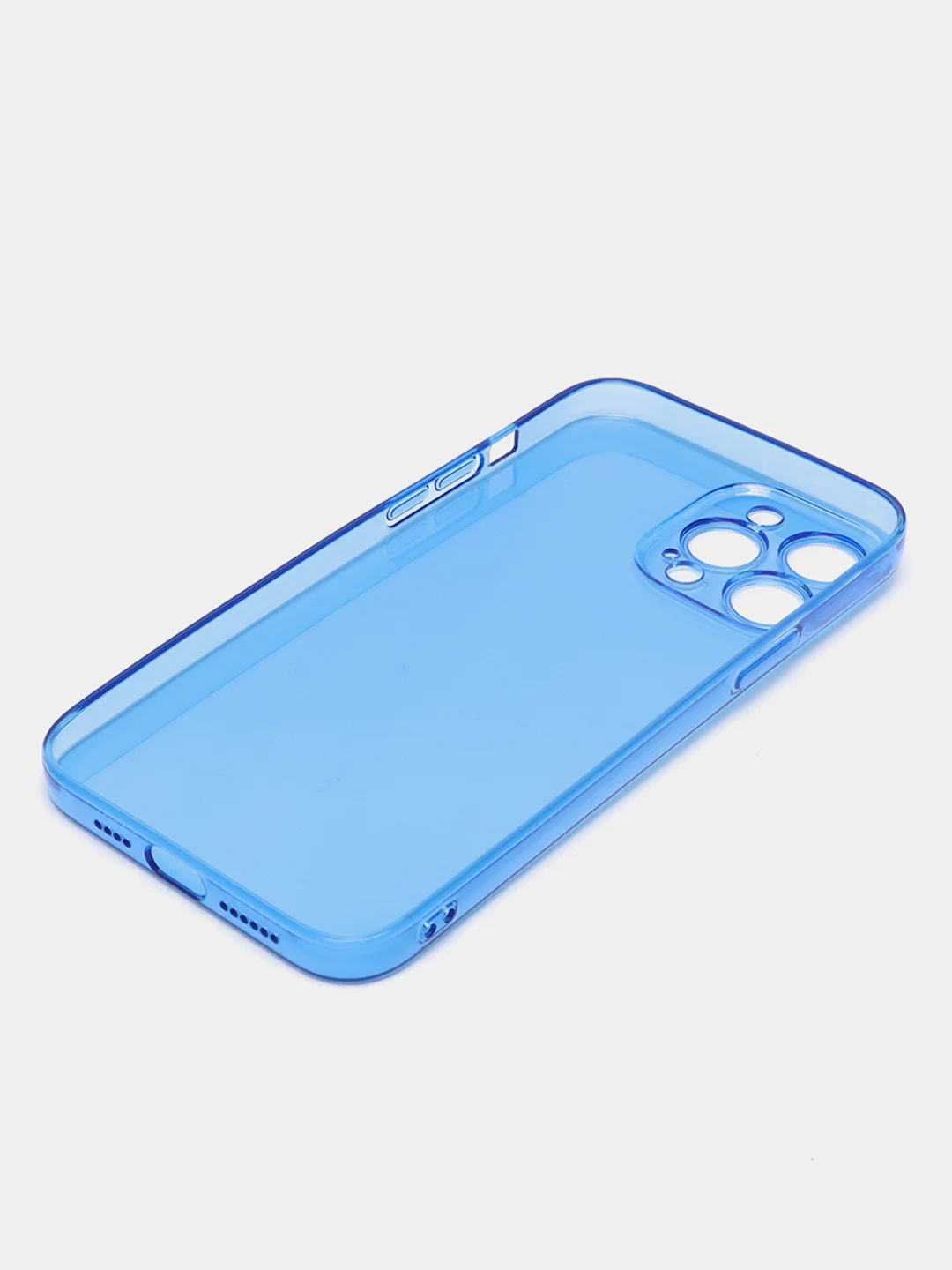 Синий чехол для iPhone 11, 12, 13, 7, 8, SE 2020, Plus, X, XS, XR, Max, Pro, mini, прозрачный