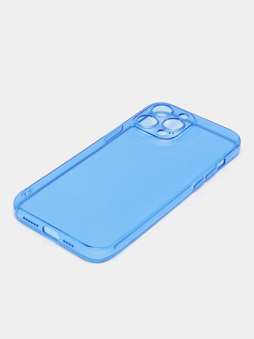 Синий чехол для iPhone 11, 12, 13, 7, 8, SE 2020, Plus, X, XS, XR, Max, Pro, mini, прозрачный